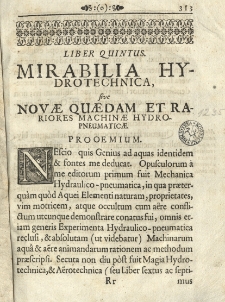P. Gasparis Schotti Technica curiosa sive mirabilia artis. Libris XII comprehensa. Lib. 5-8