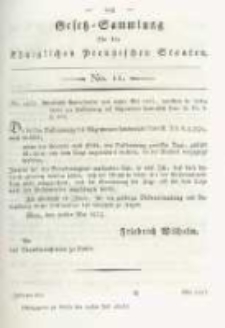 Gesetz-Sammlung für die Königlichen Preussischen Staaten. 1815.07.29 No11