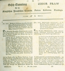 Gesetz-Sammlung für die Königlichen Preussischen Staaten. 1828 No4