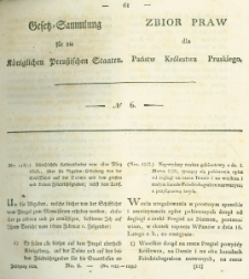 Gesetz-Sammlung f&uuml;r die K&ouml;niglichen Preussischen Staaten. 1828 No6