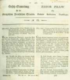 Gesetz-Sammlung f&uuml;r die K&ouml;niglichen Preussischen Staaten. 1828 No15