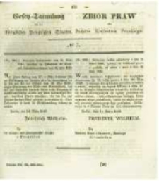 Gesetz-Sammlung f&uuml;r die K&ouml;niglichen Preussischen Staaten. 1840 No7