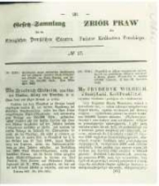 Gesetz-Sammlung f&uuml;r die K&ouml;niglichen Preussischen Staaten. 1842 No17