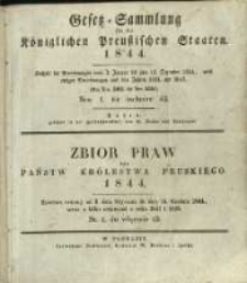Gesetz-Sammlung für die Königlichen Preussischen Staaten. 1844 No1