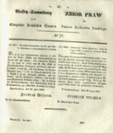 Gesetz-Sammlung f&uuml;r die K&ouml;niglichen Preussischen Staaten. 1844 No27