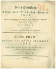 Gesetz-Sammlung für die Königlichen Preussischen Staaten. 1846 No1