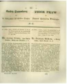 Gesetz-Sammlung f&uuml;r die K&ouml;niglichen Preussischen Staaten. 1846 No21
