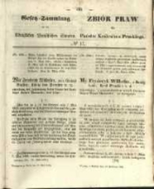 Gesetz-Sammlung f&uuml;r die K&ouml;niglichen Preussischen Staaten. 1856.04.19 No17