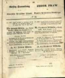 Gesetz-Sammlung f&uuml;r die K&ouml;niglichen Preussischen Staaten. 1856.05.21 No22