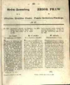 Gesetz-Sammlung f&uuml;r die K&ouml;niglichen Preussischen Staaten. 1856.06.06 No27