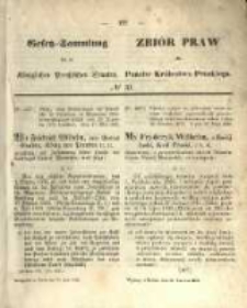 Gesetz-Sammlung f&uuml;r die K&ouml;niglichen Preussischen Staaten. 1856.06.20 No31