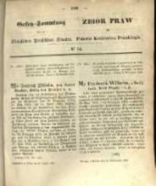 Gesetz-Sammlung f&uuml;r die K&ouml;niglichen Preussischen Staaten. 1856.10.25 No54