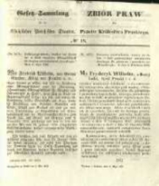 Gesetz-Sammlung f&uuml;r die K&ouml;niglichen Preussischen Staaten. 1858.05.06 No18