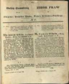 Gesetz-Sammlung f&uuml;r die K&ouml;niglichen Preussischen Staaten. 1858.08.11 No37