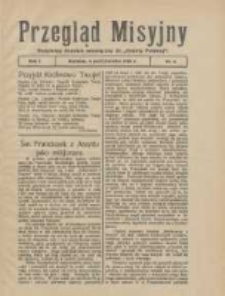 Przegląd Misyjny: bezpłatny dodatek miesięczny do "Gazety Polskiej" 1926.10.04 R.1 Nr4