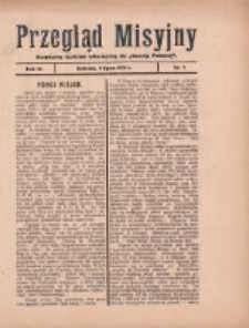 Przegląd Misyjny: bezpłatny dodatek miesięczny do "Gazety Polskiej" 1929.07.09 R.4 Nr7