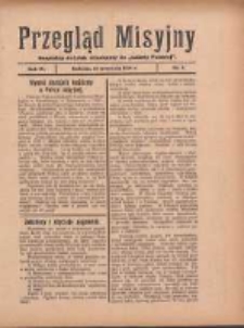 Przegląd Misyjny: bezpłatny dodatek miesięczny do "Gazety Polskiej" 1929.09.10 R.4 Nr9
