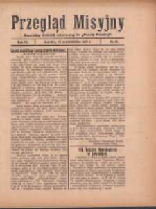 Przegląd Misyjny: bezpłatny dodatek miesięczny do "Gazety Polskiej" 1929.10.09 R.4 Nr10