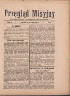 Przegląd Misyjny: bezpłatny dodatek miesięczny do "Gazety Polskiej" 1930.01.28 R.5 Nr1