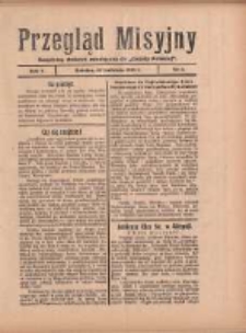 Przegląd Misyjny: bezpłatny dodatek miesięczny do "Gazety Polskiej" 1930.04.29 R.5 Nr4