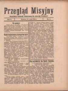 Przegląd Misyjny: bezpłatny dodatek miesięczny do "Gazety Polskiej" 1930.05.20 R.5 Nr5