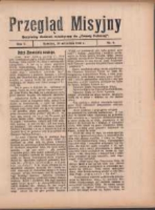 Przegląd Misyjny: bezpłatny dodatek miesięczny do "Gazety Polskiej" 1930.09.30 R.5 Nr9