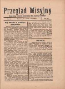 Przegląd Misyjny: bezpłatny dodatek miesięczny do "Gazety Polskiej" 1930.10.30 R.5 Nr10
