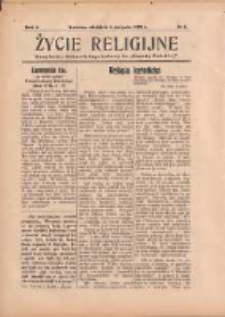 Życie Religijne: bezpłatny dodatek tygodniowy do "Gazety Polskiej"1939.08.06 R.1 Nr3