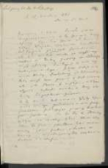 List J&oacute;zefa Ignacego Kraszewskiego do Władysława Łebińskiego z 12 września 1883 roku