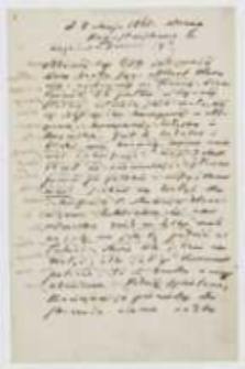 List Józefa Ignacego Kraszewskiego do [Adama Miłaszewskiego] z 8 maja 1865 roku