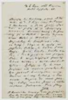 List Józefa Ignacego Kraszewskiego do Adama [Miłaszewskiego] z 6 lipca 1866 roku
