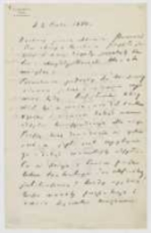 List Józefa Ignacego Kraszewskiego do Adama [Miłaszewskiego] z 2 października 1880 roku