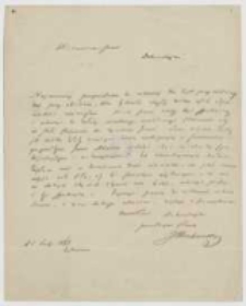 List J&oacute;zefa Ignacego Kraszewskiego do [Joanny Miłaszewskiej] z 5 lutego 1860 roku