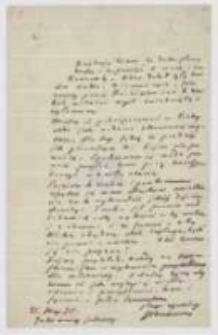 List Józefa Ignacego Kraszewskiego do NN z 21 maja 1885 roku