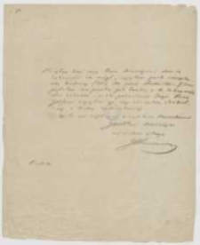 List J&oacute;zefa Ignacego Kraszewskiego do NN, bez daty
