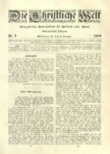 Die Christliche Welt: evangelisches Gemeindeblatt f&uuml;r Gebildete aller St&auml;nde. 1903.01.15 Jg.17 Nr.3