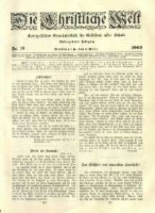 Die Christliche Welt: evangelisches Gemeindeblatt f&uuml;r Gebildete aller St&auml;nde. 1903.03.05 Jg.17 Nr.10