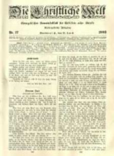 Die Christliche Welt: evangelisches Gemeindeblatt f&uuml;r Gebildete aller St&auml;nde. 1903.04.23 Jg.17 Nr.17