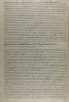 Copia listu Pana Krzistopha Zborowskiego do Pana Samuela, brata