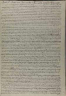 Mowa p. Andrzeia Zborowskiego, marszałka nadw. kor.