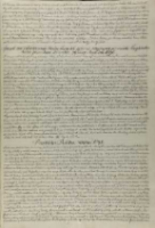 Sposób na odwrócenie woiny tureckij podczas wyprawy przeciwko Beghlerberkowi przez pana Dzierzka podany Anno Domini 1590