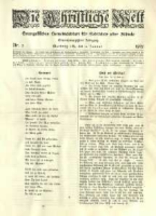 Die Christliche Welt: evangelisches Gemeindeblatt f&uuml;r Gebildete aller St&auml;nde. 1907.01.10 Jg.21 Nr.2