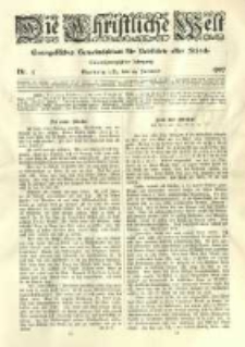 Die Christliche Welt: evangelisches Gemeindeblatt für Gebildete aller Stände. 1907.01.24 Jg.21 Nr.4