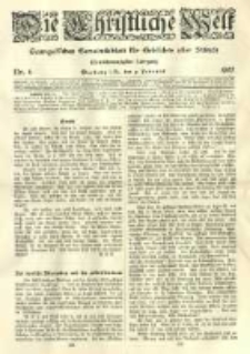 Die Christliche Welt: evangelisches Gemeindeblatt f&uuml;r Gebildete aller St&auml;nde. 1907.02.07 Jg.21 Nr.6
