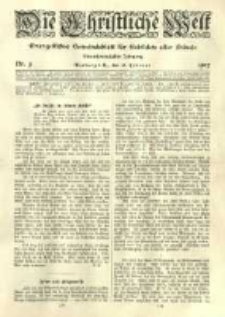 Die Christliche Welt: evangelisches Gemeindeblatt f&uuml;r Gebildete aller St&auml;nde. 1907.02.28 Jg.21 Nr.9