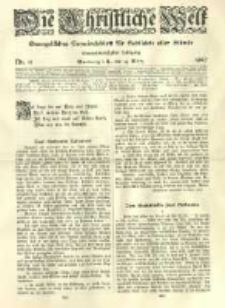 Die Christliche Welt: evangelisches Gemeindeblatt f&uuml;r Gebildete aller St&auml;nde. 1907.03.14 Jg.21 Nr.11