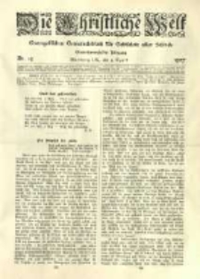 Die Christliche Welt: evangelisches Gemeindeblatt f&uuml;r Gebildete aller St&auml;nde. 1907.04.04 Jg.21 Nr.14