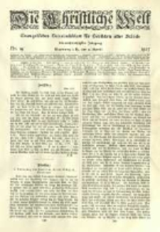 Die Christliche Welt: evangelisches Gemeindeblatt f&uuml;r Gebildete aller St&auml;nde. 1907.04.11 Jg.21 Nr.15