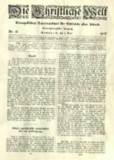 Die Christliche Welt: evangelisches Gemeindeblatt für Gebildete aller Stände. 1907.05.02 Jg.21 Nr.18