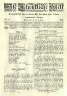 Die Christliche Welt: evangelisches Gemeindeblatt für Gebildete aller Stände. 1907.05.16 Jg.21 Nr.20